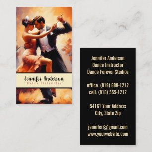 Tarjeta De Visita Instructor de Baile Baile de Parejas