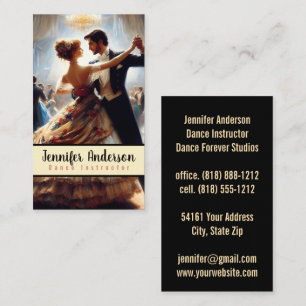 Tarjeta De Visita Instructor de Baile Baile de Parejas