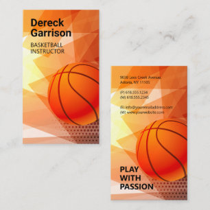 Tarjeta De Visita Instructor de baloncesto   Coach   Formador