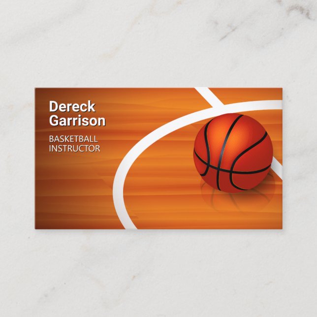 Tarjeta De Visita Instructor de baloncesto | Coach | Formador (Anverso)