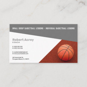 Tarjeta De Visita Instructor de baloncesto   Coach   Formador