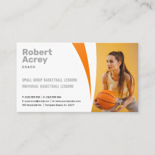 Tarjeta De Visita Instructor de baloncesto   Coach   Formador