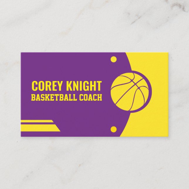 Tarjeta De Visita Instructor de baloncesto - entrenador de baloncest (Anverso)