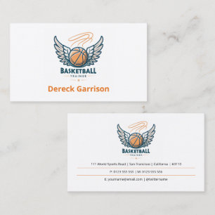 Tarjeta De Visita Instructor de Baloncesto Entrenador Preparador
