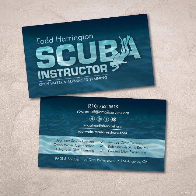 Tarjeta De Visita Instructor de buceo (Subido por el creador)