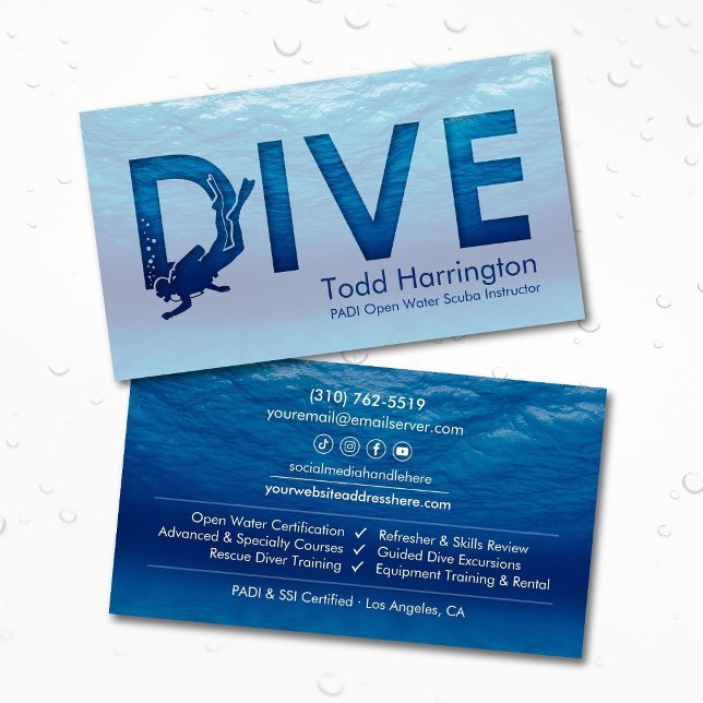 Tarjeta De Visita Instructor de buceo (Subido por el creador)