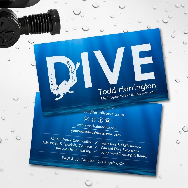 Tarjeta De Visita Instructor de buceo (Subido por el creador)