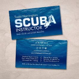 Tarjeta De Visita Instructor de buceo - entrenador de buceo