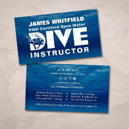 Tarjeta De Visita Instructor de buceo - entrenador de scuba 