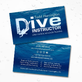 Tarjeta De Visita Instructor de buceo - entrenador de scuba