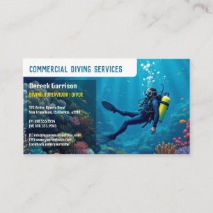 Tarjeta De Visita Instructor de buceo Frogman Scuba