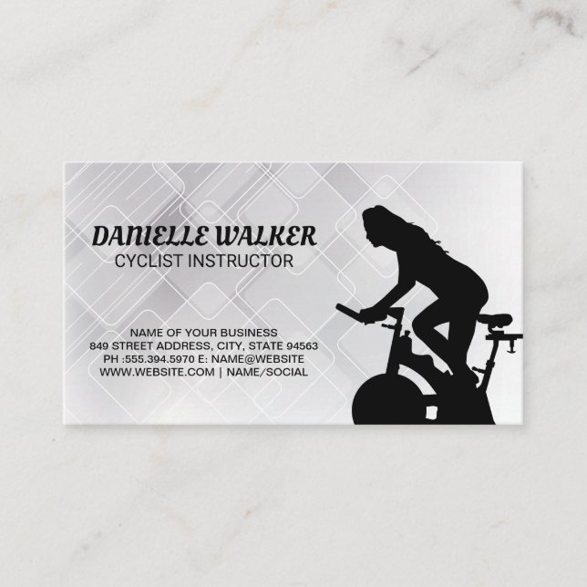 Tarjeta De Visita Instructor de ciclismo (Anverso)