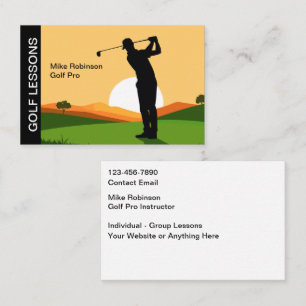 Tarjeta De Visita Instructor de clases de golf