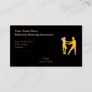 Tarjeta De Visita Instructor de danza de salón de baile Cava Rosa Sl