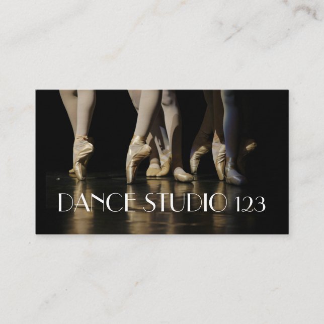 Tarjeta De Visita Instructor de danza en estudios Ballet (Anverso)