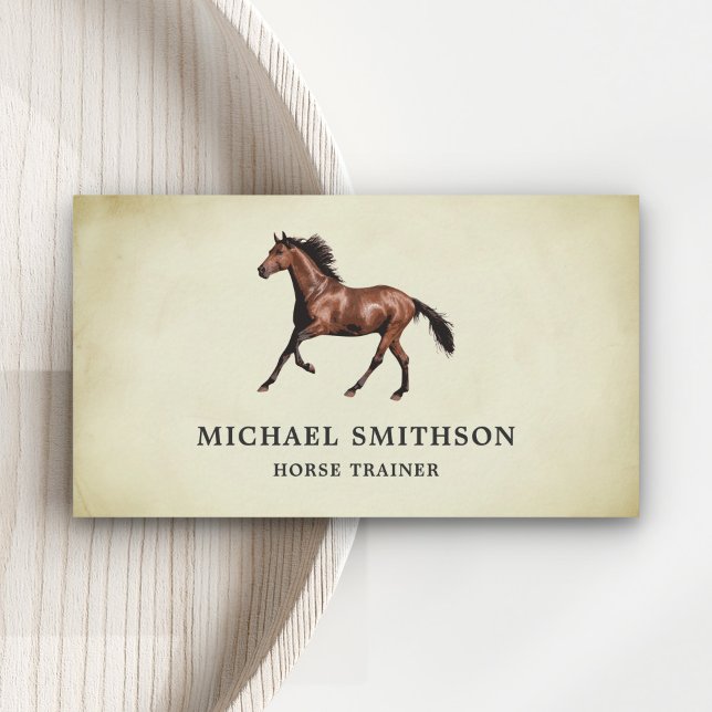 Tarjeta De Visita Instructor de Equitación de Caballo Marrón Pergami (Subido por el creador)
