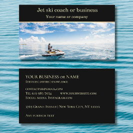 Tarjeta De Visita Instructor de esquí acuático de moto acuática