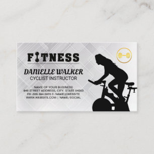 Tarjeta De Visita Instructor de fitness   Salud