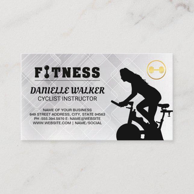 Tarjeta De Visita Instructor de fitness | Salud (Anverso)