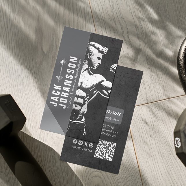 Tarjeta De Visita Instructor de gimnasia moderna de entrenamiento de (Subido por el creador)