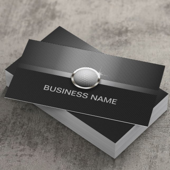 Tarjeta De Visita Instructor de golf Deporte profesional Metalizado  (Subido por el creador)
