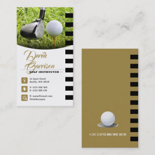 Tarjeta De Visita Instructor de golf   Lecciones profesionales de go