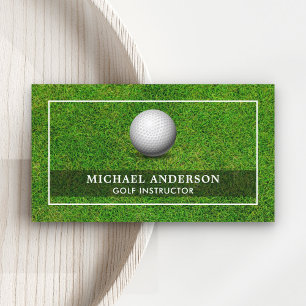 Tarjeta De Visita Instructor de golf profesional de campo de golf ve