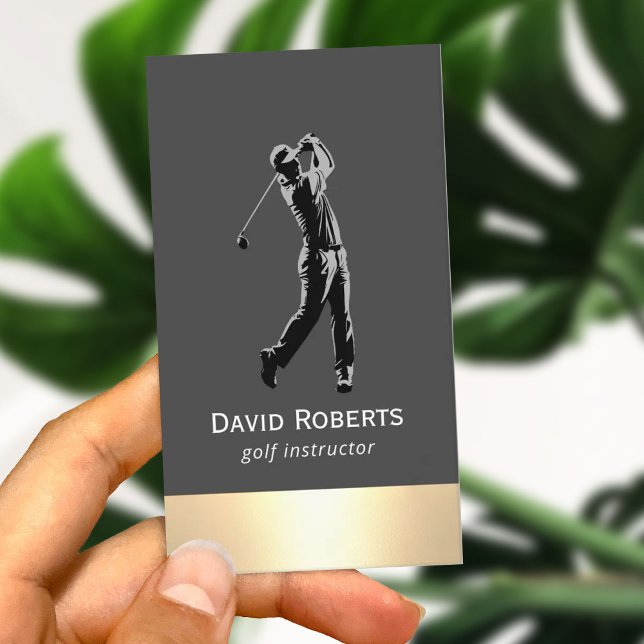 Tarjeta De Visita Instructor de golf profesional Frontera de oro mod (Subido por el creador)