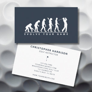 Tarjeta De Visita Instructor de golf Profesional Humorous Simple Nav