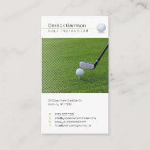 Tarjeta De Visita Instructor de golf   Profesora profesional