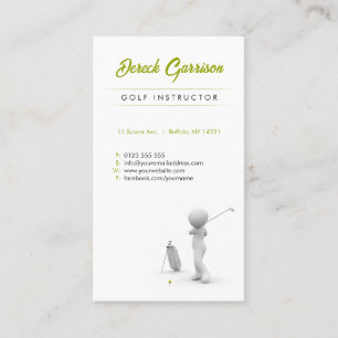 Tarjeta De Visita Instructor de golf   Profesora profesional