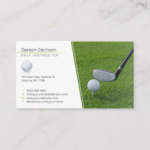 Tarjeta De Visita Instructor de golf   Profesora profesional