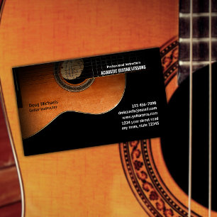 Tarjeta De Visita Instructor de guitarra acústica
