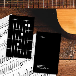 Tarjeta De Visita Instructor de guitarra de mayor rango