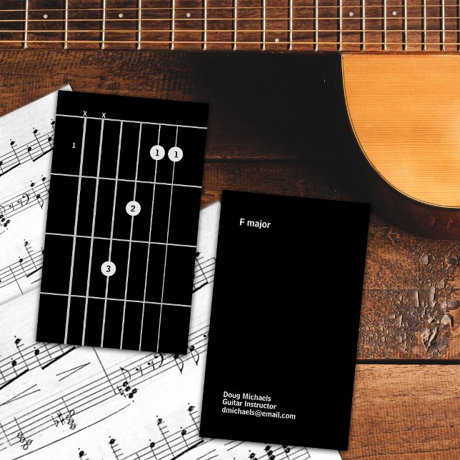 Tarjeta De Visita Instructor de guitarra de mayor rango (Subido por el creador)
