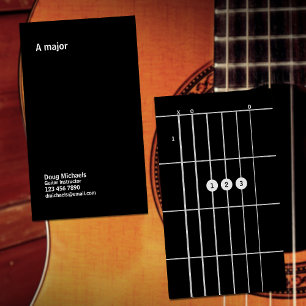 Tarjeta De Visita Instructor de Guitarra La Mayor