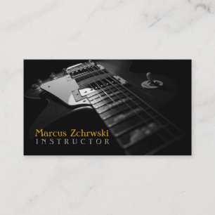 Tarjeta De Visita Instructor de guitarra, música, instrumentos