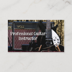 Tarjeta De Visita Instructor de Guitarra Profesional