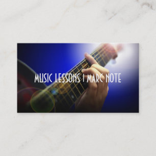 Tarjeta De Visita Instructor de instrumentos musicales de clases de 