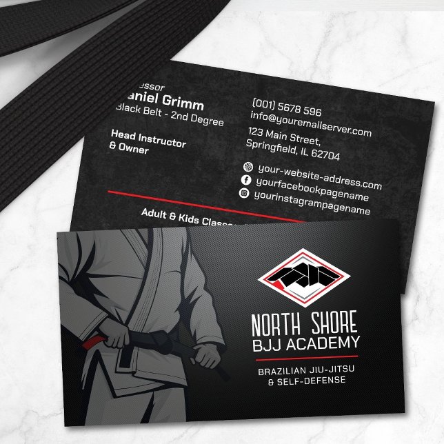 Tarjeta De Visita Instructor de Jiu-Jitsu Brasileño (Subido por el creador)