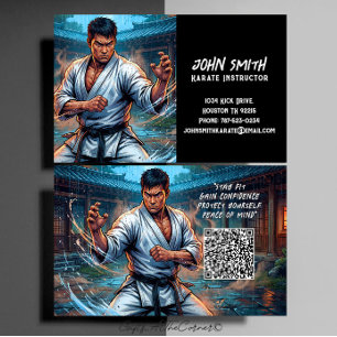 Tarjeta De Visita Instructor de Karate Taekwondo Judo Artes Marciale