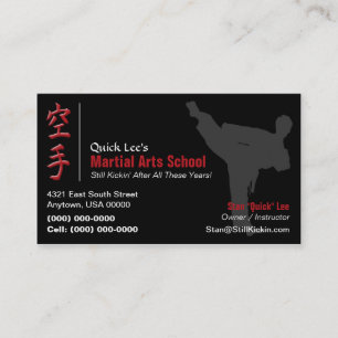 Tarjeta De Visita Instructor de Karate, Taekwondo, Kung Fu