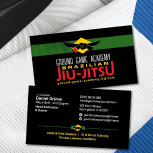 Tarjeta De Visita Instructor de la Academia Jiu-Jitsu de Brasil