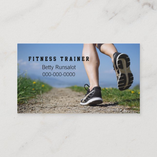 Tarjeta De Visita instructor de la aptitud o club que activa (Anverso)