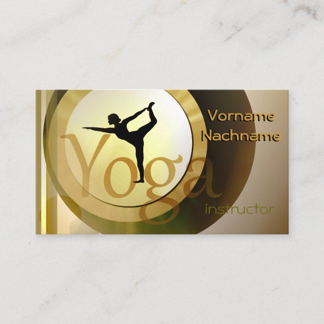 Tarjeta De Visita Instructor de la yoga (Anverso)