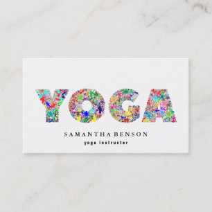 Tarjeta De Visita Instructor de la yoga