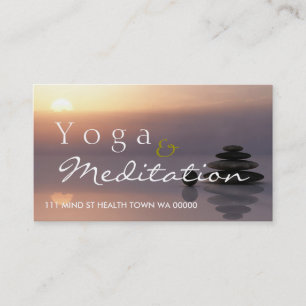 Tarjeta De Visita Instructor de Meditación de Equilibrio de YOGA Sal