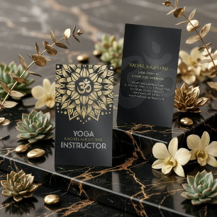 Tarjeta De Visita Instructor de Meditación de Yoga Símbolo Mandala O