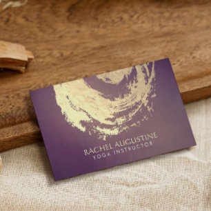 Tarjeta De Visita Instructor de Meditación Yoga Símbolo ZEN Dorado P