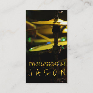 Tarjeta De Visita Instructor de música de instrumentos de lecciones 